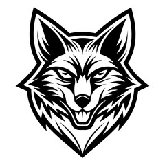Naklejka premium wolf mascot,wolf silhouette,vector,icon,svg,characters,Holiday t shirt,black wolf face drawn trendy logo Vector illustration,wolf on a white background,eps,png