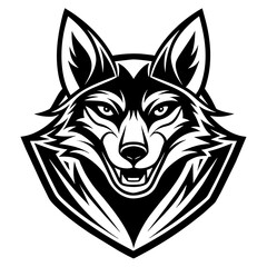 wolf mascot,wolf silhouette,vector,icon,svg,characters,Holiday t shirt,black wolf face drawn trendy logo Vector illustration,wolf on a white background,eps,png