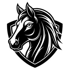horse head mascot,horse silhouette,vector,icon,svg,characters,Holiday t shirt,black horse face drawn trendy logo Vector illustration,horse on a white background,eps,png