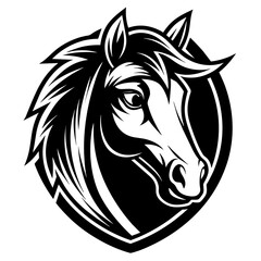 horse head mascot,horse silhouette,vector,icon,svg,characters,Holiday t shirt,black horse face drawn trendy logo Vector illustration,horse on a white background,eps,png