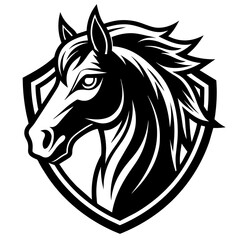 horse head mascot,horse silhouette,vector,icon,svg,characters,Holiday t shirt,black horse face drawn trendy logo Vector illustration,horse on a white background,eps,png