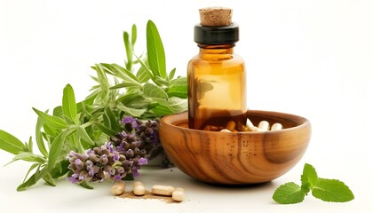 Holistic Herbal Remedies and Aromatherapy Oils for Alternative Medicine and Natural Wellness Treatments