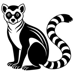 Lemur head mascot,Lemur silhouette,vector,icon,svg,characters,Holiday t shirt,black Lemur face drawn trendy logo Vector illustration,Lemur on a white background,eps,png