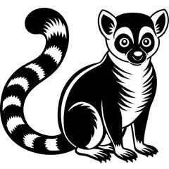 Lemur head mascot,Lemur silhouette,vector,icon,svg,characters,Holiday t shirt,black Lemur face drawn trendy logo Vector illustration,Lemur on a white background,eps,png