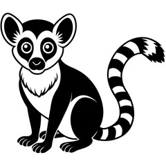 Fototapeta na wymiar Lemur head mascot,Lemur silhouette,vector,icon,svg,characters,Holiday t shirt,black Lemur face drawn trendy logo Vector illustration,Lemur on a white background,eps,png