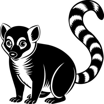 Lemur head mascot,Lemur silhouette,vector,icon,svg,characters,Holiday t shirt,black Lemur face drawn trendy logo Vector illustration,Lemur on a white background,eps,png