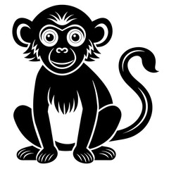 Monkey head mascot,Monkey silhouette,vector,icon,svg,characters,Holiday t shirt,black Monkey face drawn trendy logo Vector illustration,Monkey on a white background,eps,png