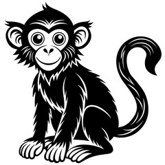 Monkey head mascot,Monkey silhouette,vector,icon,svg,characters,Holiday t shirt,black Monkey face drawn trendy logo Vector illustration,Monkey on a white background,eps,png