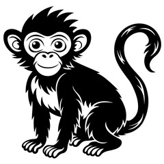 Monkey head mascot,Monkey silhouette,vector,icon,svg,characters,Holiday t shirt,black Monkey face drawn trendy logo Vector illustration,Monkey on a white background,eps,png