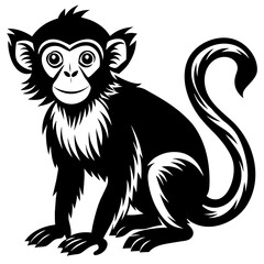 Monkey head mascot,Monkey silhouette,vector,icon,svg,characters,Holiday t shirt,black Monkey face drawn trendy logo Vector illustration,Monkey on a white background,eps,png