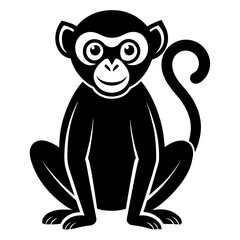 Monkey head mascot,Monkey silhouette,vector,icon,svg,characters,Holiday t shirt,black Monkey face drawn trendy logo Vector illustration,Monkey on a white background,eps,png