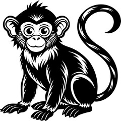 Monkey head mascot,Monkey silhouette,vector,icon,svg,characters,Holiday t shirt,black Monkey face drawn trendy logo Vector illustration,Monkey on a white background,eps,png