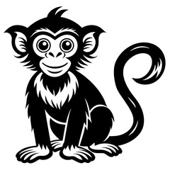 Monkey head mascot,Monkey silhouette,vector,icon,svg,characters,Holiday t shirt,black Monkey face drawn trendy logo Vector illustration,Monkey on a white background,eps,png