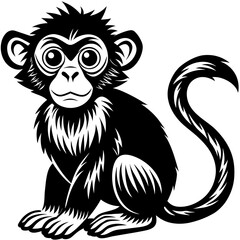 Monkey head mascot,Monkey silhouette,vector,icon,svg,characters,Holiday t shirt,black Monkey face drawn trendy logo Vector illustration,Monkey on a white background,eps,png