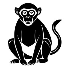 Monkey head mascot,Monkey silhouette,vector,icon,svg,characters,Holiday t shirt,black Monkey face drawn trendy logo Vector illustration,Monkey on a white background,eps,png