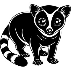 slow loris head mascot,slow loris silhouette,vector,icon,svg,characters,Holiday t shirt,black slow loris face drawn trendy logo Vector illustration,slow loris on a white background,eps,png