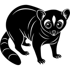 slow loris head mascot,slow loris silhouette,vector,icon,svg,characters,Holiday t shirt,black slow loris face drawn trendy logo Vector illustration,slow loris on a white background,eps,png