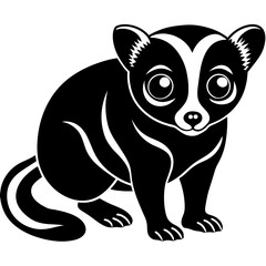 slow loris head mascot,slow loris silhouette,vector,icon,svg,characters,Holiday t shirt,black slow loris face drawn trendy logo Vector illustration,slow loris on a white background,eps,png