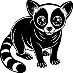 slow loris head mascot,slow loris silhouette,vector,icon,svg,characters,Holiday t shirt,black slow loris face drawn trendy logo Vector illustration,slow loris on a white background,eps,png