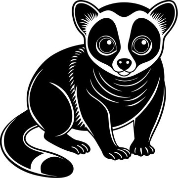 slow loris head mascot,slow loris silhouette,vector,icon,svg,characters,Holiday t shirt,black slow loris face drawn trendy logo Vector illustration,slow loris on a white background,eps,png