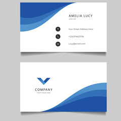 Business card design template, Clean professional business card design, visiting card elegant design 
