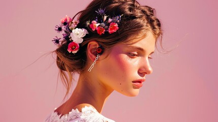 Flowers,  Fresh flowers or floral hairpins for a bohemian touch, Hair Accessories