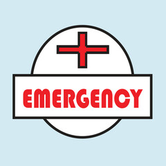 Fototapeta premium The icon or symbol of emergency things