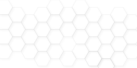Abstract background with hexagon, modern abstract vector polygonal pattern. Futuristic abstract honeycomb technology white background. Luxury white hexagon pattern.