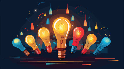 Creative bulb info-graphics design concept vector 2