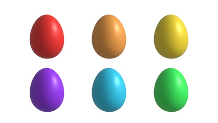 Collection of 3D Easter eggs