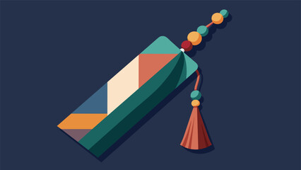 A beaded tassel bookmark made by the wearer with a variety of colorful and textured materials not only adds a personal touch to their reading