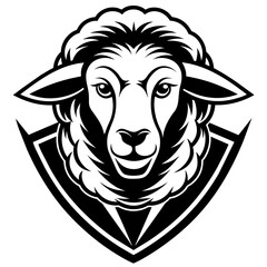 sheep head mascot,sheep silhouette,vector,icon,svg,characters,Holiday t shirt,black sheep drawn trendy logo Vector illustration,sheep on a white background,eps,png
