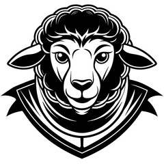 sheep head mascot,sheep silhouette,vector,icon,svg,characters,Holiday t shirt,black sheep drawn trendy logo Vector illustration,sheep on a white background,eps,png