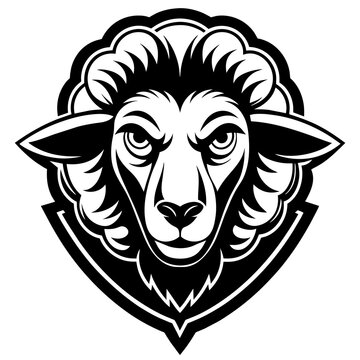 sheep head mascot,sheep silhouette,vector,icon,svg,characters,Holiday t shirt,black sheep drawn trendy logo Vector illustration,sheep on a white background,eps,png
