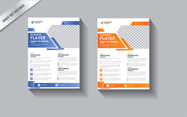 Modern business flayer design template