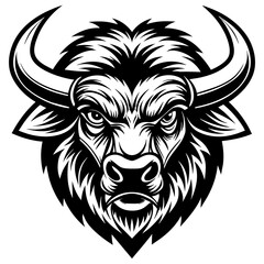 bull head mascot,bull silhouette,vector,icon,svg,characters,Holiday t shirt,black bull drawn trendy logo Vector illustration,bull on a white background,eps,png