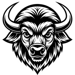 bull head mascot,bull silhouette,vector,icon,svg,characters,Holiday t shirt,black bull drawn trendy logo Vector illustration,bull on a white background,eps,png