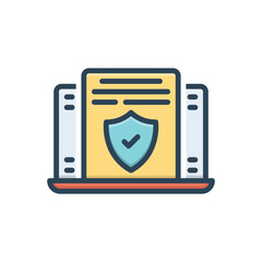 Color illustration icon for indemnity