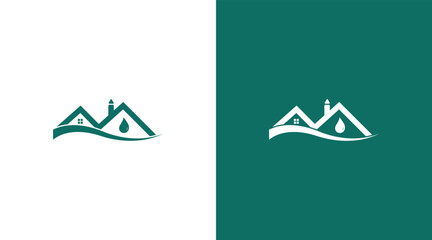 Real Estate Logo Minimalist Logo Design Home, Wather Drop icon Vector EPS File