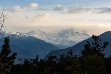Keuken foto achterwand Cerro Torre Cloudy Mountains