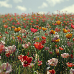 Fototapeta premium field of red poppies