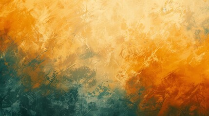 Obraz na płótnie Canvas Painting showcasing a vibrant yellow and green abstract background with brushstrokes. Wallpaper.