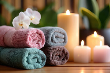 https://s.mj.run/cXD7DLqFi08 towels and candles for relaxation --chaos 40 --ar 3:2 --style raw --stylize 800 --weird 0 Job ID: df2dd02a-0cc4-494a-87e4-816e31513e43