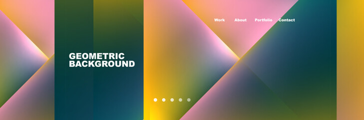 Fototapeta premium Gradient triangles composition with bright fluid colors. Vector Illustration For Wallpaper, Banner, Background, Card, Book Illustration, landing page