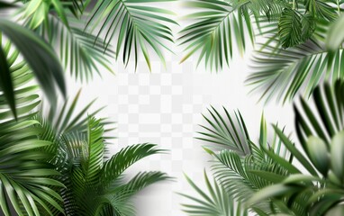 Fototapeta na wymiar Green leaves isolated on white background and free copy space