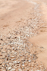 Fototapeta na wymiar View of the sand on the beach