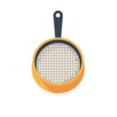 Frying Pan With Handle  isolated on a transparent background, clipart, graphic resource