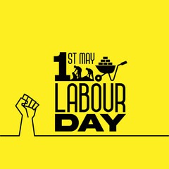 Happy Labor Day. 1st May. International labor day - Worker Day Design - 1st May Design