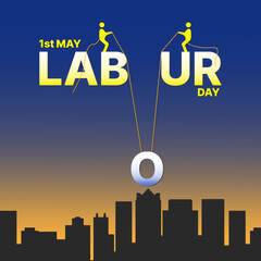 Happy Labor Day. 1st May. International labor day - Worker Day Design - 1st May Design
