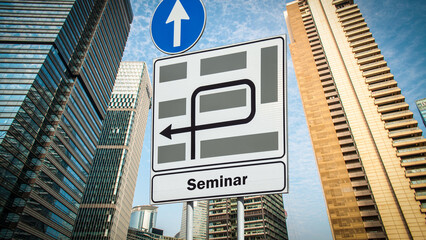Signposts the direct way to Seminar - 782783950